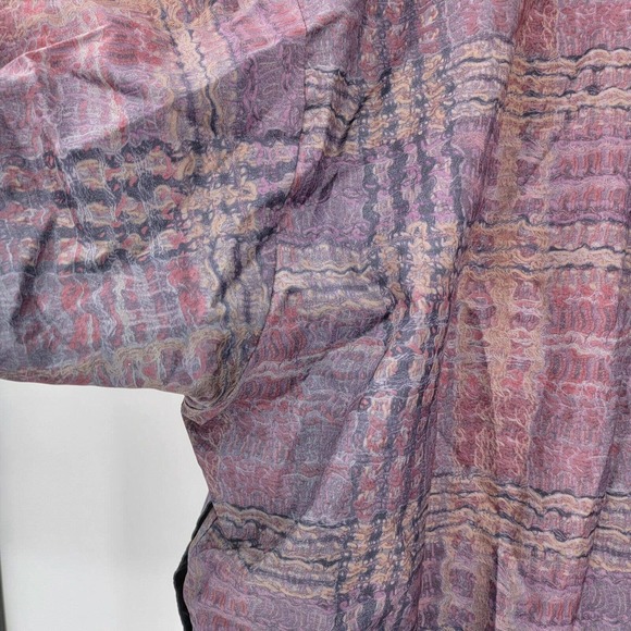 VTG Forrester's Mens M 90's Y2K Abstract V-Neck Pullover Windbreaker Jacket - Picture 6 of 8